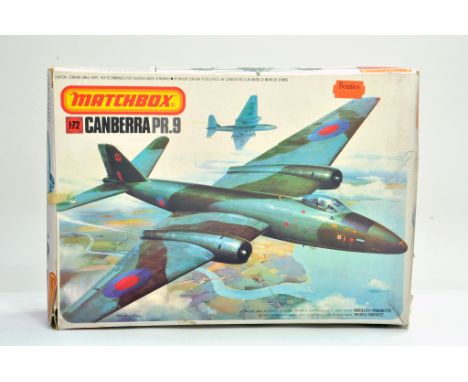 Matchbox Plastic Model Kit. 1:72 scale comprising no. Canberra PR9. Appears to be complete. Very good to excellent. Some stor