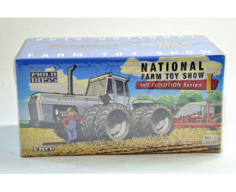 Ertl Farm issue comprising 1/32 National Farm Toy Show 2013 Limited Edition - White Field Boss 4-210 tractor. Appears excelle