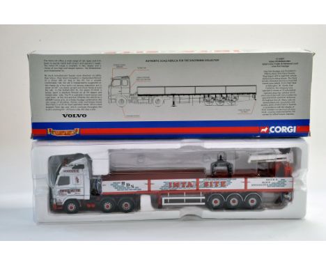 Corgi Diecast Truck issue comprising No. CC12427 Volvo FH Globetrotter Crane Trailer in the livery of Inta-site. Appears gene