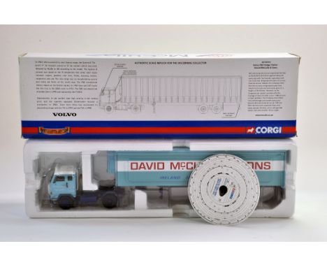 Corgi Diecast Truck issue comprising No. CC13111 Volvo F88 Fridge Trailer in the livery of David McCulla. Appears generally v