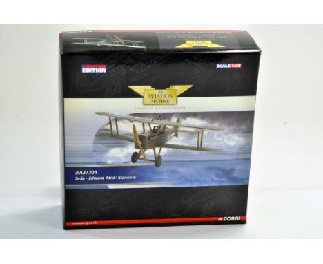 Corgi Diecast model aircraft 1:48 scale comprising Aviation Archive No. AA37704 Se5A Edward Mannock.Appears excellent and not