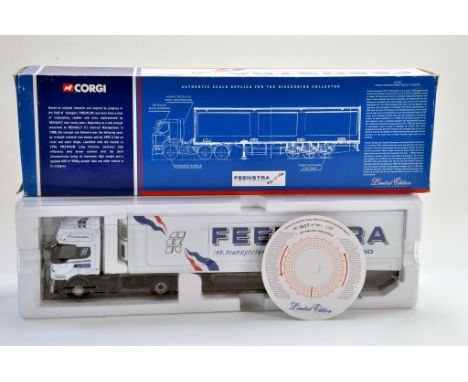 Corgi Diecast Truck issue comprising No. CC12103 Renault Premium Fridge Trailer in the livery of Feenstra. Appears generally 