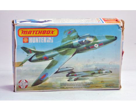 Matchbox Plastic Model Kit. 1:72 scale comprising no. PK117 Hunter T.Mk.7 Mk F.6 of No.58 Squadron. Appears to be complete. V