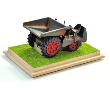 Scaledown Models Hand Built Farm Issue comprising 1/32 Fordson Standard Tractor. Custom Special Conversion into Dumper with w