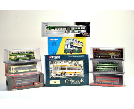 Corgi Omnibus and Classics Diecast Bus group comprising various issues. Nine Models. Appear Excellent with boxes.  Condition 