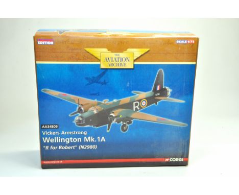 Corgi Diecast model aircraft 1:72 scale comprising Aviation Archive No. AA34809 Vickers Armstrong Wellington Mk.1A "R for Rob