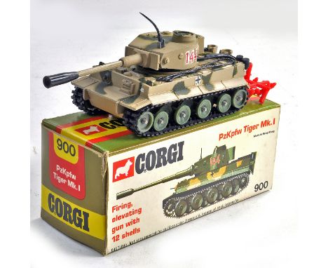 Corgi No. 900 Tiger MKI Tank. Excellent and complete, with box. Condition Reports: Please contact us for additional pictures 