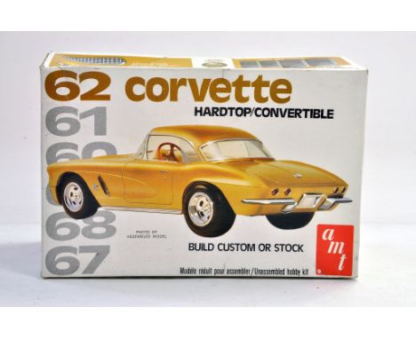 AMT Ertl Plastic Model Kit. 1:25 scale comprising no. 6553 62 Corvette Hardtop/Convertible. Appears to be complete. Very good