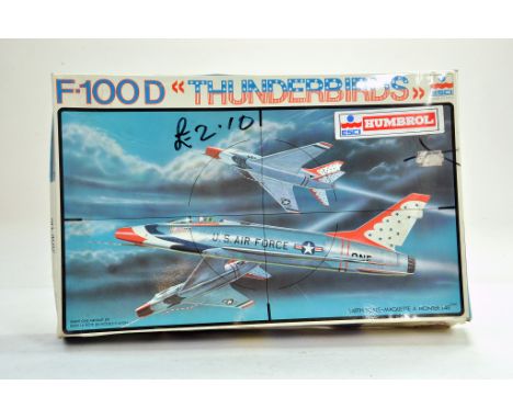 Esci Plastic Model Kit. 1:48 scale comprising of no. 4017 F-100D Thunderbirds US Air Force. Appears to be complete. Very good