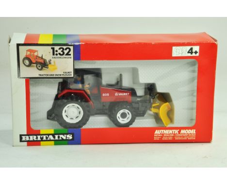 Britains Farm No. 9616 Valmet 805 Tractor with Snowplough. Appears generally very good to excellent in a very good box, very 