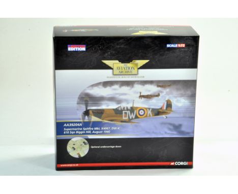 Corgi Diecast model aircraft 1:72 scale comprising Aviation Archive No. AA39204A Super Marine Spitfire 610 Squadron Biggin Hi