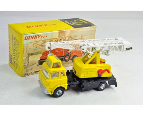 Dinky No. 970 Jones Fleetmaster Cantilever Crane in yellow. Appears complete and generally very good to excellent. Note hubs 