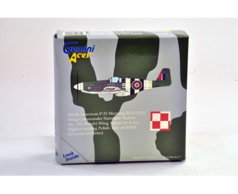 Gemini Aces Diecast model aircraft 1:72 scale comprising No. GARAF 2002 P51 Mustang Royal Airforce. Appears excellent and not