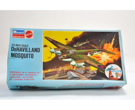 Mattel Plastic Model Kit. 1:4 scale comprising no. 6849-0102 DeHavilland Mosquito British World War II Airplane. Appears to b