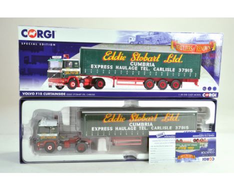 Corgi Diecast Truck issue comprising No. 15508 Volvo F10 Curtainside in the livery of Eddie Stobart. Appears excellent in box