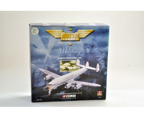 Corgi Diecast model aircraft 1:144 scale comprising Aviation Archive No.  47506 Lock Heed constellation US air force. Appears