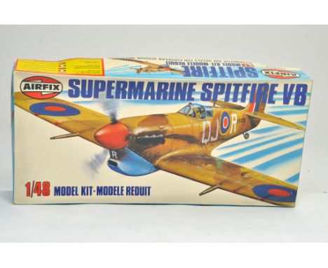 Airfix Plastic Model Kit. 1:48 scale comprising no. 904100. Supermarine Spitfire VB Serie 4. Appears to be complete. Very goo