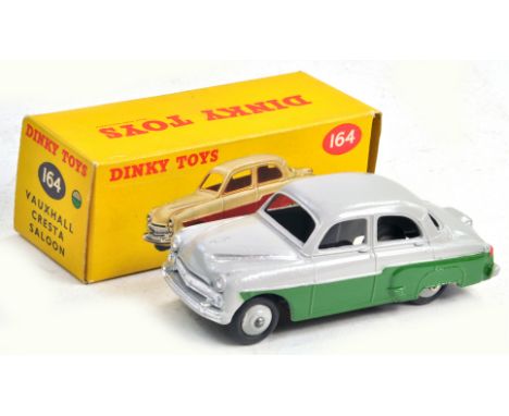 Dinky No. 164 Vauxhall Cresta Saloon in two-tone light grey and green including grey ridged hubs. Generally a great example, 