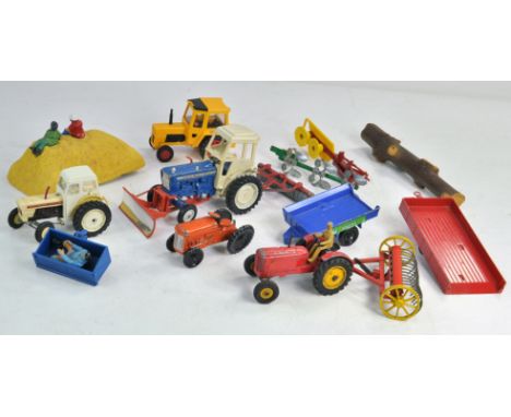 Misc Farm group comprising vintage issues from Dinky, Britains, Benbros etc. Generally fair to good. Condition Reports: Pleas