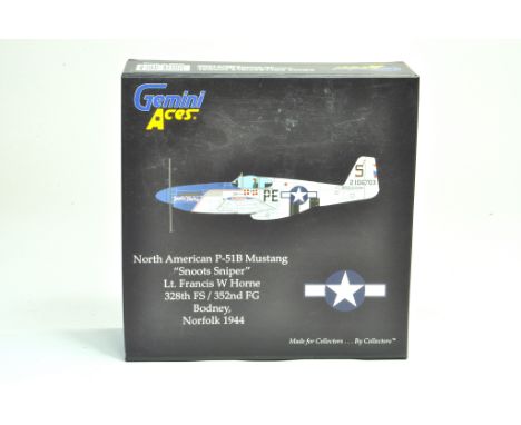 Gemini Aces Diecast model aircraft 1:72 scale comprising No. GAUSABBB P51-B Mustang "Snoots Sniper". Appears excellent and no