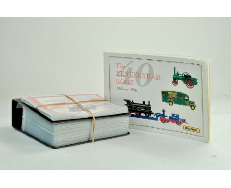 Matchbox Models of Yesteryear Book plus ring binder issue comprising comprehensive MOY Guide, AKA the bible.