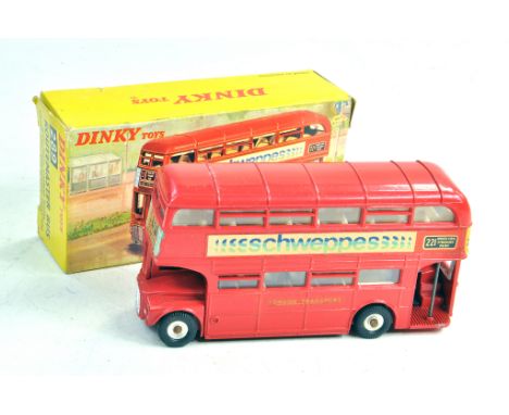 Dinky No. 289 London Transport Routemaster Bus with Schweppes livery includes conductor figure. Very good to excellent in goo