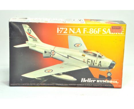 Heller Humberol Plastic Model Kit. 1:72 scale comprising no. 80277 N.A Sabre. Appears to be complete. Very good to excellent.