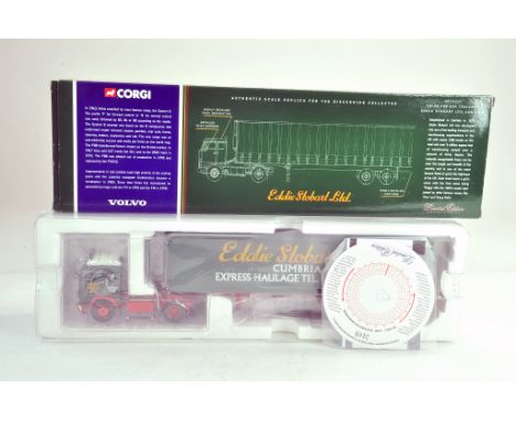 Corgi Diecast Truck issue comprising No. CC13101 Volvo F88 Box Trailer in the livery of Eddie Stobart. Appears excellent in b