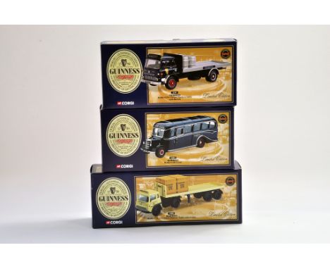 Corgi Diecast Truck issues comprising Corgi Classics; 23201, 33804 and 22503 - Guinness. Appear excellent with boxes. Ex Shop