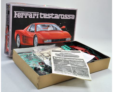 Fujimi Plastic Model Kit.1:16 scale comprising No. RC-104-3800 Ferrari Testarossa. Appears to be complete. Very good to excel