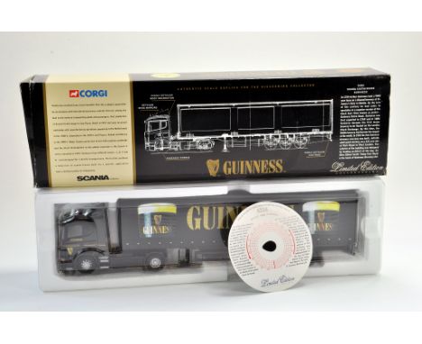 Corgi Diecast Truck issue comprising No. 76403 Scania Curtainside in the livery of Guinness. Appears excellent with box. Ex S