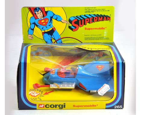 Corgi No. 265 Superman Supermobile. Appears excellent, complete and in very good to excellent box. Condition Reports: Please 