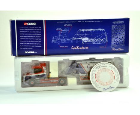 Corgi Diecast Truck issue comprising No. CC12807 Scania T Cab Feldbinder Tanker in the livery of Cyril Knowles. Appears excel