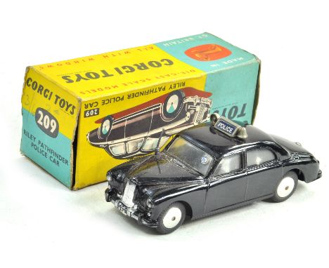Corgi No. 209 Riley Pathfinder Police Car. Generally very good to excellent, would benefit from a clean in fair to good box. 
