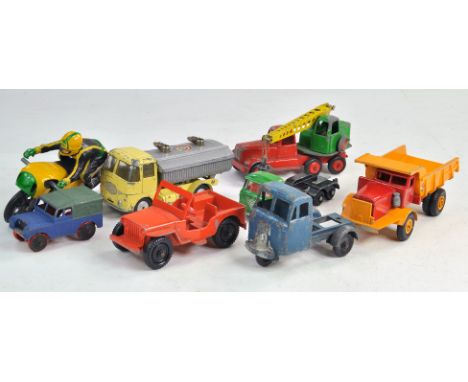 Mostly playworn group of diecast, various makers including Budgie, Corgi, conditions vary fair to very good.  Condition Repor