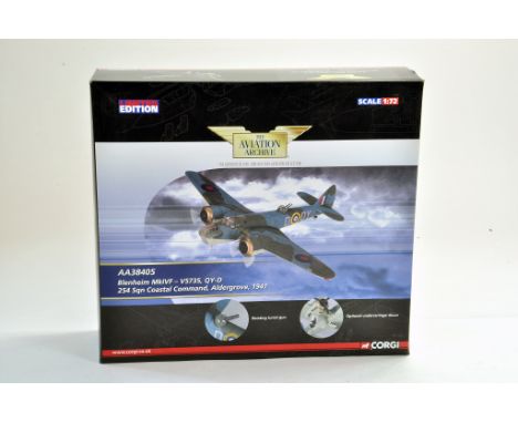 Corgi Diecast model aircraft 1:72 scale comprising Aviation Archive No. AA38405 Bristol Blenheim 254 Squadron Coastal Command