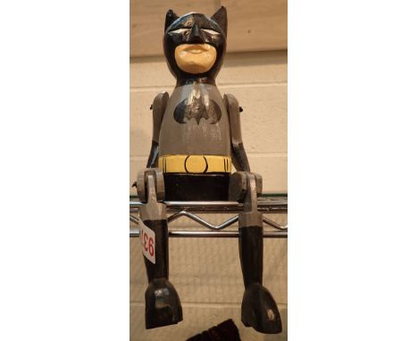 Wooden batman shelf figure, H: 40 cm