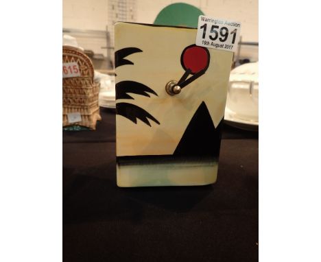Lorna Bailey 'Pyramids' mantle clock, H: 16 cm