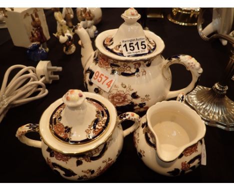 Masons Mandalay tea set comprising teapot, sugar and cream jug    CONDITION REPORT:  The pieces in this lot are first quality