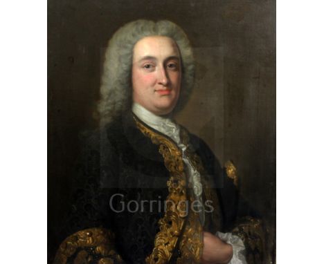 Follower of Allan Ramsay (1713-1784)oil on canvasPortrait of Andrew Fletcher, Lord Milton (1692-1766)30 x 25in.