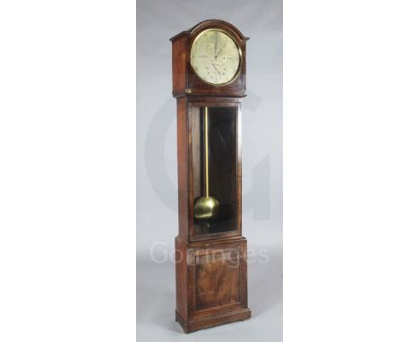 R. Townsend of Woolwich. A Victorian mahogany cased regulator, the silvered circular dial with subsidiary hours, minutes and 