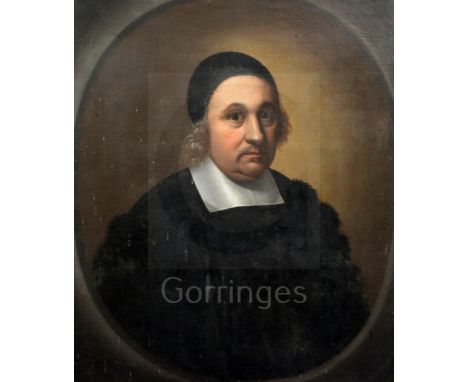 17th century English schooloil on canvasPortrait of Reverend John Wainwright, Chancellor of the Diocese of Chesterextensive n