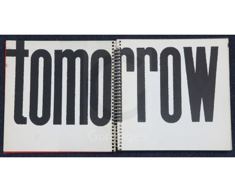 The Whitechapel Art Gallery 'This is tomorrow' catalogue for the London Exhibition August 9th to September 9th 1956, limited 