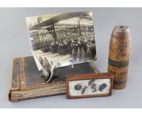 A rare WWI National Shell Filling Factory, Chillwell archive including an official album of photographs of construction and r