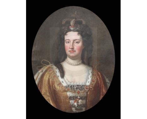 After John Closterman (1660-1713)oil on canvasPortrait of Queen Anne30.5 x 24.5in.