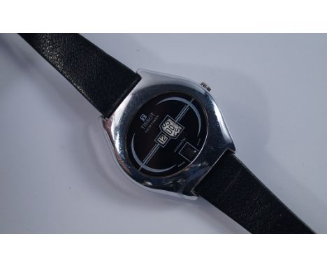 A Tissot Newtimer gentleman's automatic wrist watch, black face with digit hour, second and date windows, movement marked Tis