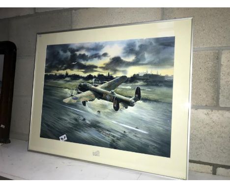 A print of a Lancaster BIRF141/J.O.U. Uncle Joe of 463 Squadron R.A.A.F