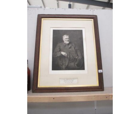 Frank Bramley R.A. (1857-1915) portrait print of Alexander S. L. Melville of Branston Hall signed by Melville