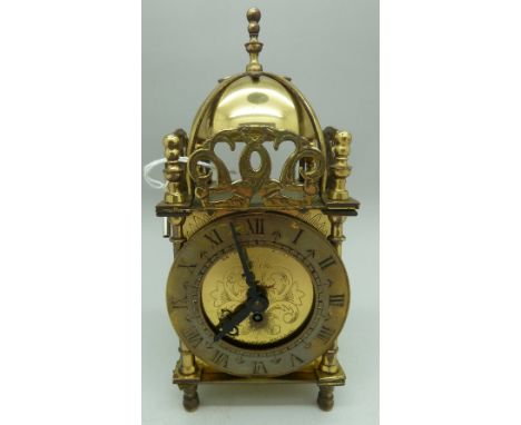 A brass Smiths 8-day mantel clock