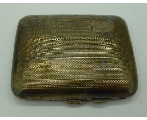 A silver cigarette case, weight 53g